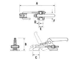 Horizontal Stainless Steel Latch Clamps