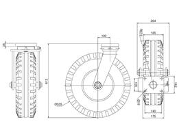 Pneumatic Vulkollan Tyre