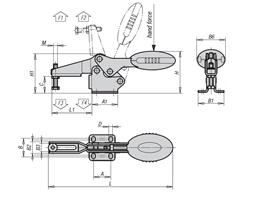 Horizontal, Flanged Base