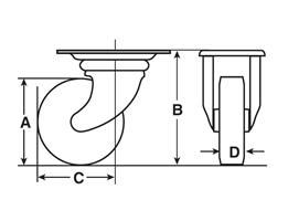 Polyurethane Centre With Polyurethane Tyre