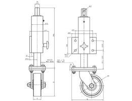 c/w Poly Tyred Wheel