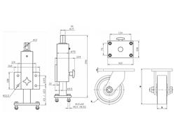 c/w Poly Tyred Wheel