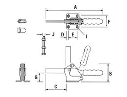 Flanged Base, Solid Arm